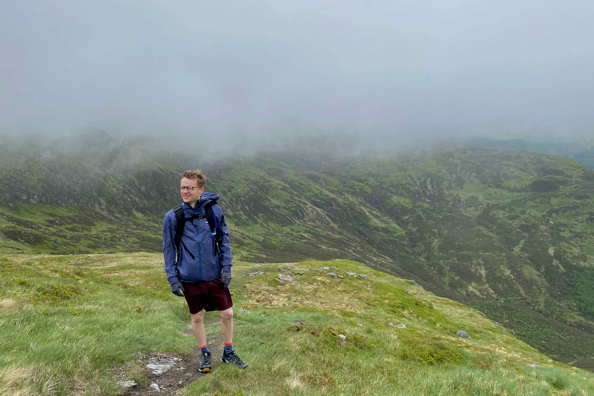 Picture of Alastair up a hill